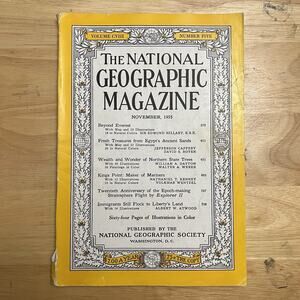 Vintage National Geographic November 1955 Everest Egypt Kings Point Explorer II